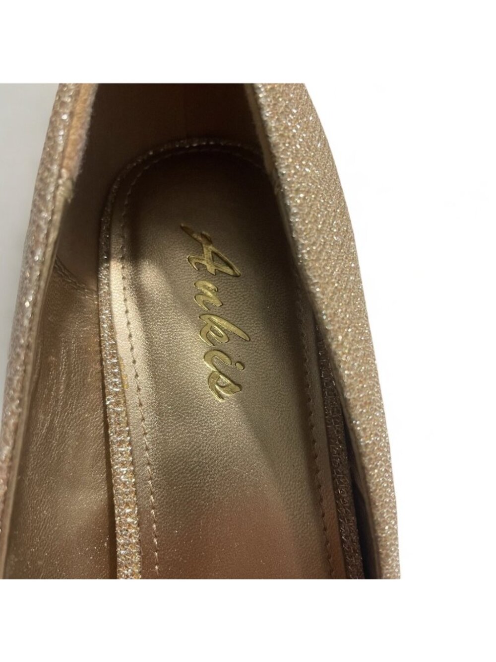 Aukis Women's Sparkly Gold High Heels - Size 9.5 - Picture 7 of 14